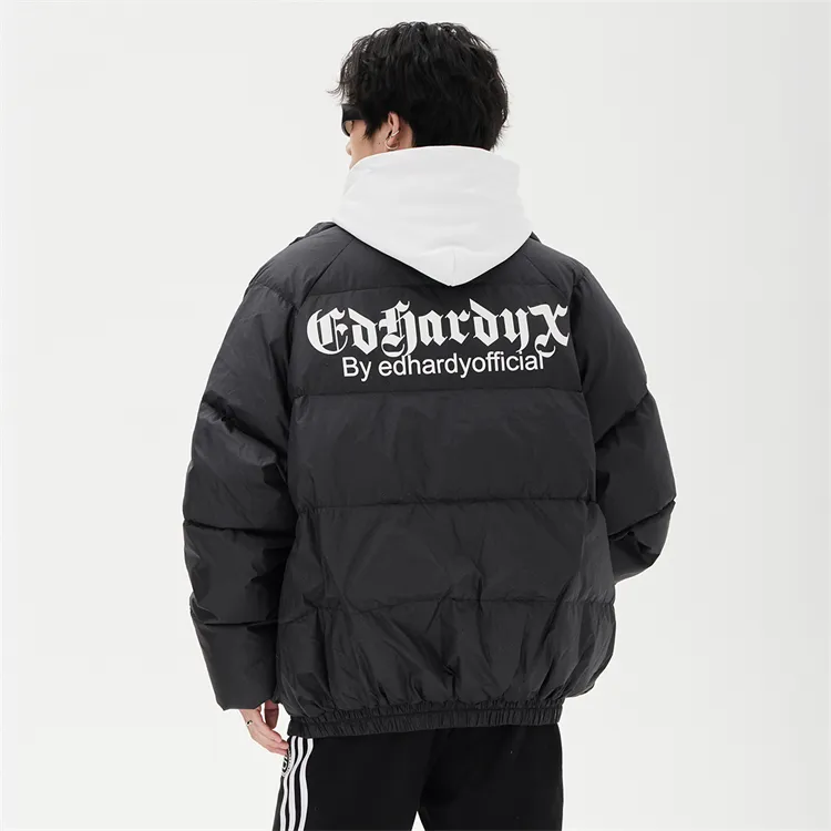 ED HARDY X Down Jacket Unisex Black-7