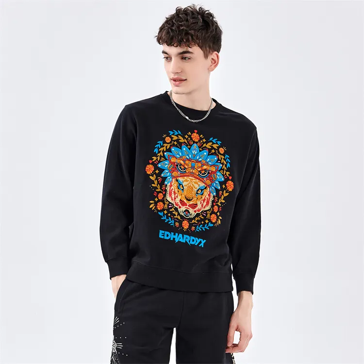 ED HARDY X Sweatshirt Unisex Black-4
