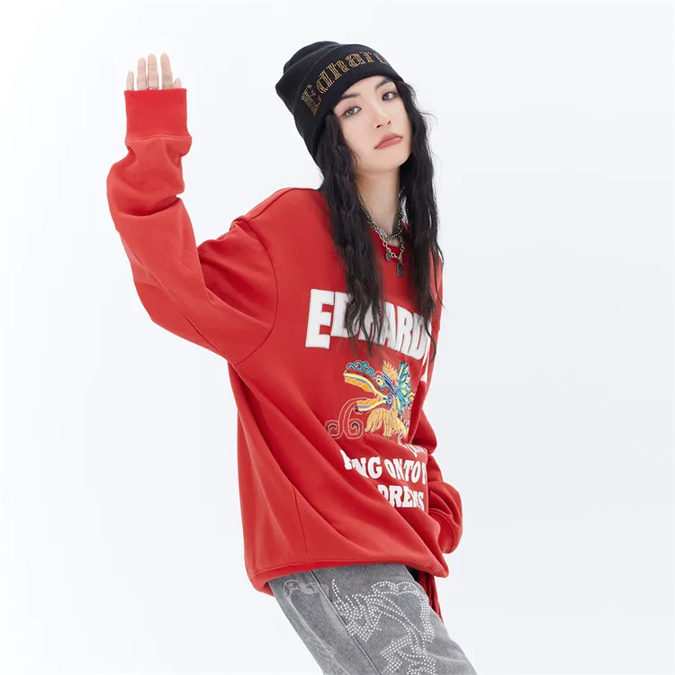 ED HARDY X Sweatshirts Unisex Red-9