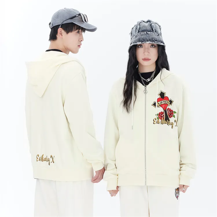 ED HARDY X Sweatshirts Unisex Ecru-4