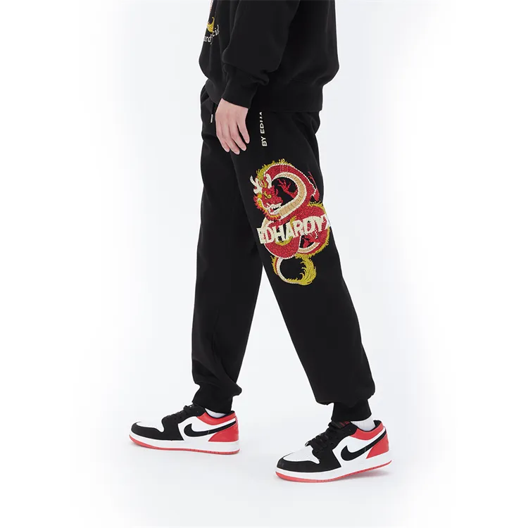 ED HARDY X Casual Pants Unisex Black-7