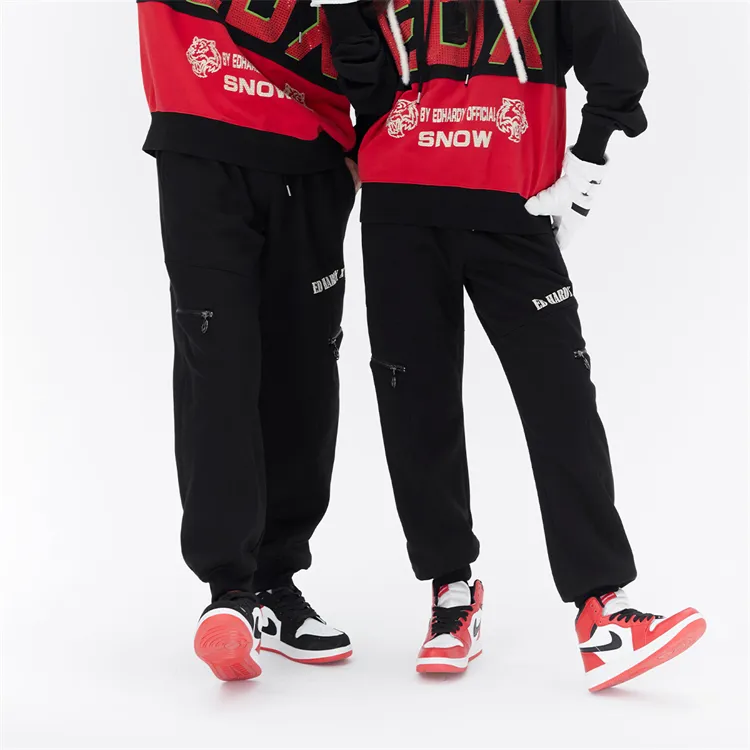 ED HARDY X Knitted Sweatpants Unisex Black-4