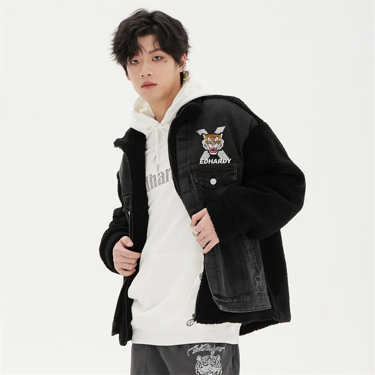 ED HARDY X Jackets Unisex Black-5