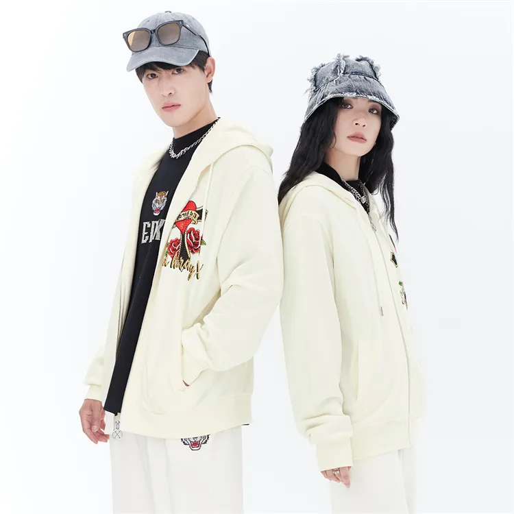 ED HARDY X Sweatshirts Unisex Ecru-3