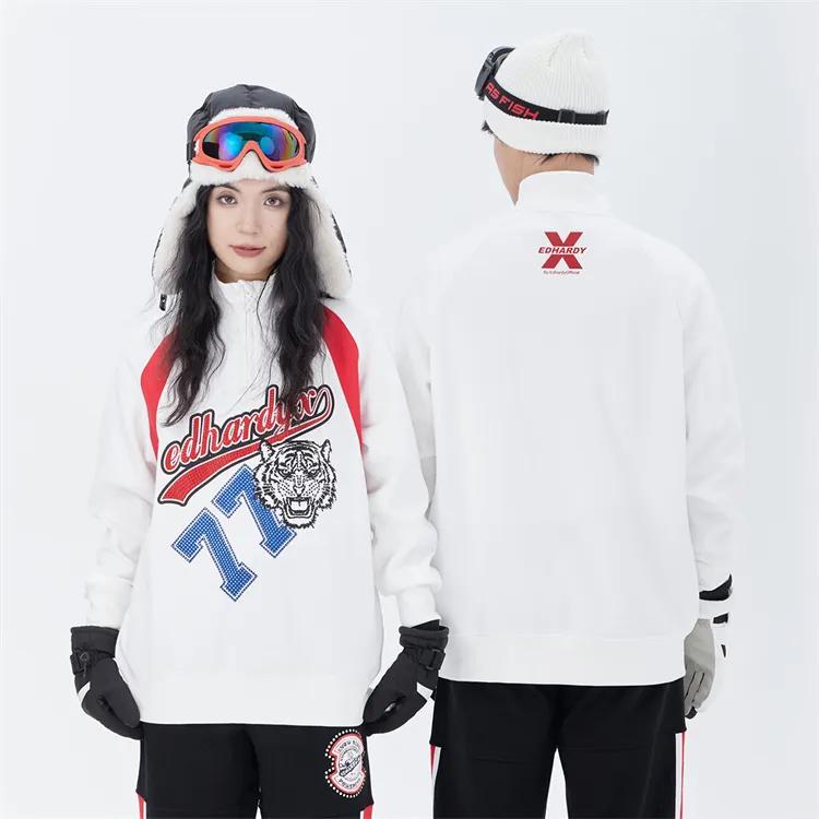 ED HARDY X Sweatshirts Unisex White-5