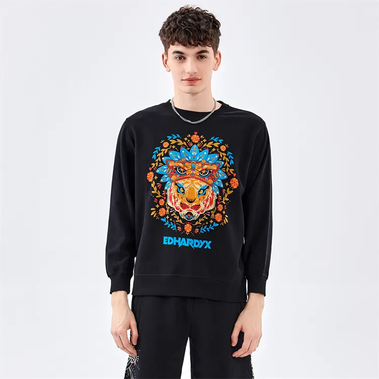 ED HARDY X Sweatshirt Unisex Black-2