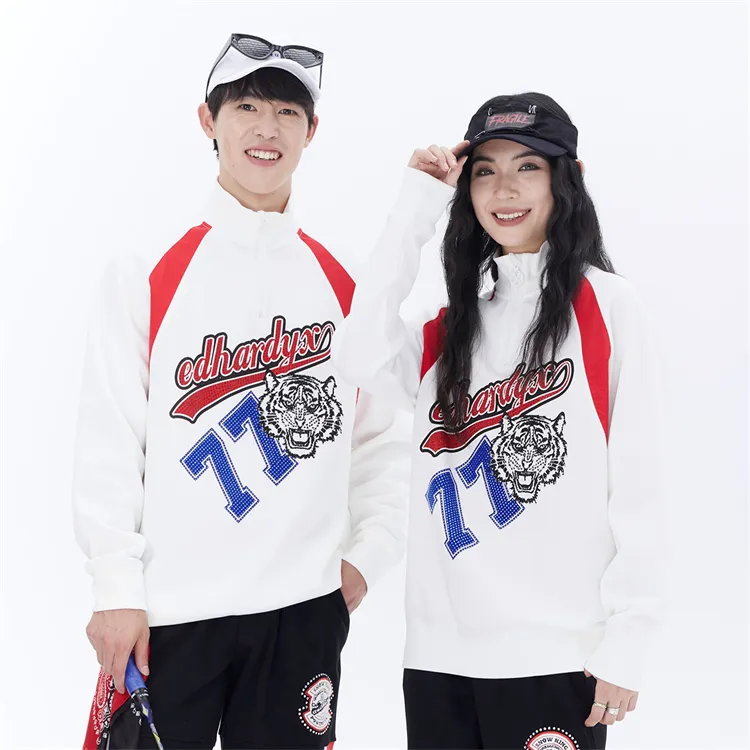 ED HARDY X Sweatshirts Unisex White-2