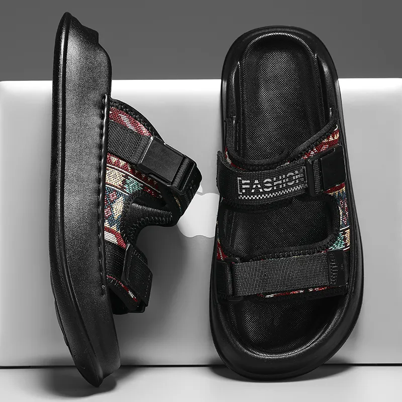 MESUCA Slip Resistant Shock Absorbers Slide Slippers Men's-3