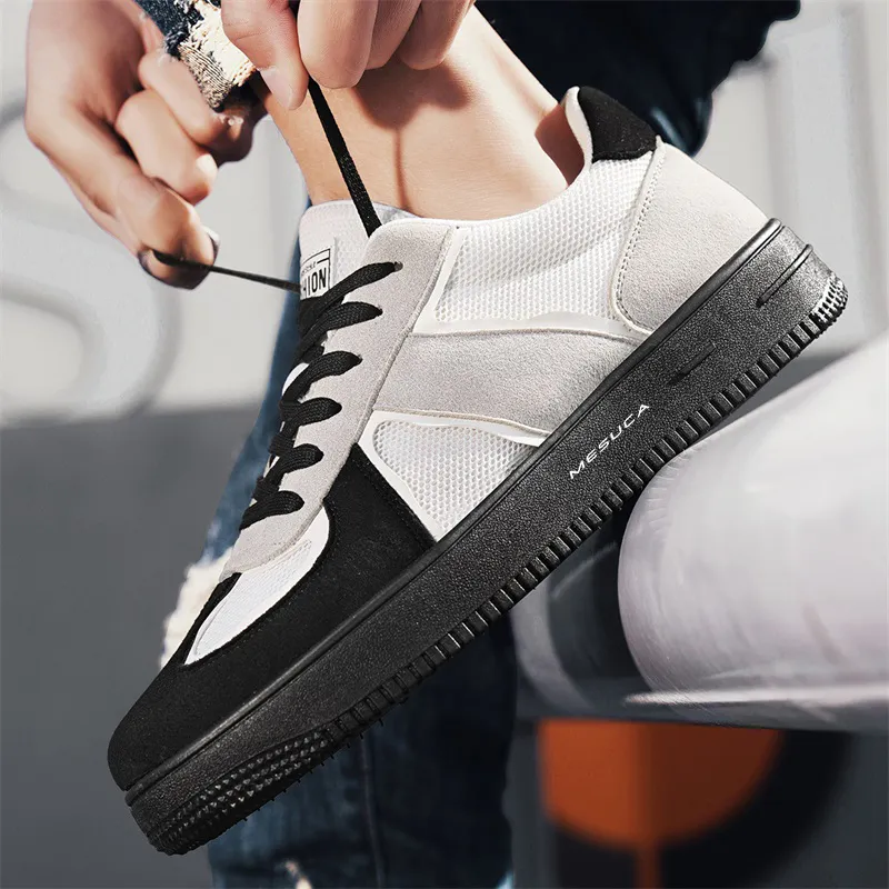 MESUCA Anti Slip Wear Resistant Low Top Skateboard Shoes Men's-3