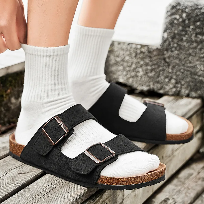 MESUCA Cork Sole Slip Resistant Slide Slippers Men's-8