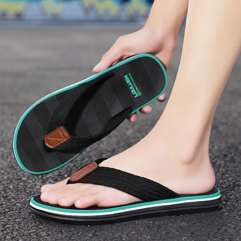 MESUCA Plastic Sole Abrasion Resistant Flip Flops Men's-1