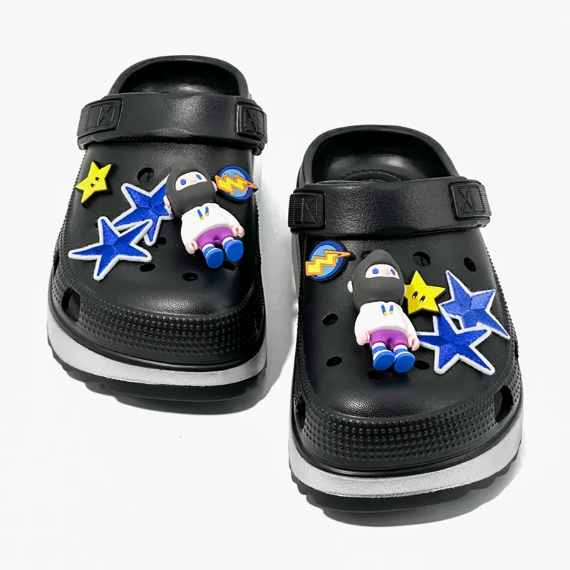 MESUCA Clogs Unisex Black Silver Frame-1