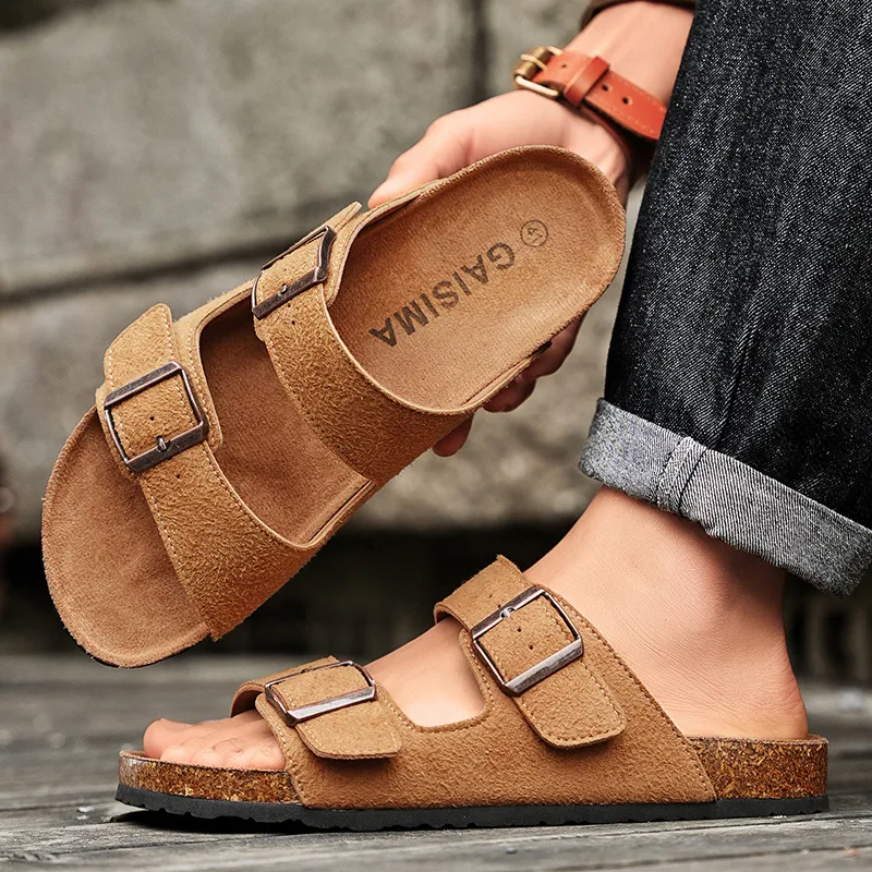 MESUCA Cork Sole Slip Resistant Slide Slippers Men's-12