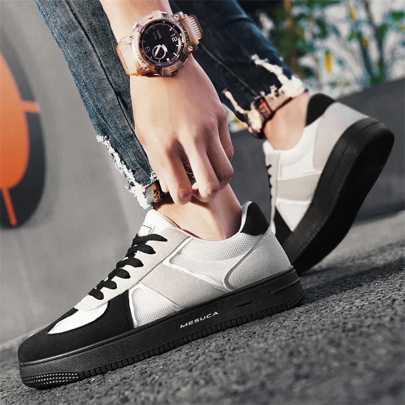 MESUCA Anti Slip Wear Resistant Low Top Skateboard Shoes Men's-2