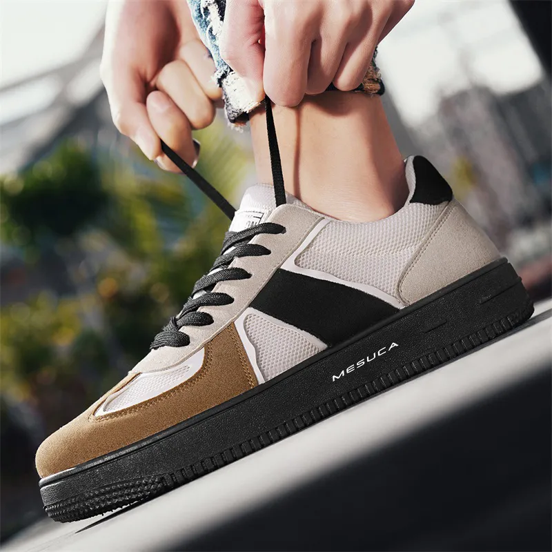 MESUCA Anti Slip Wear Resistant Low Top Skateboard Shoes Men's-5