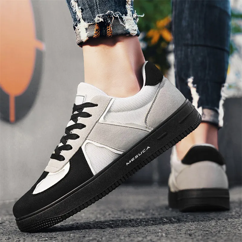 MESUCA Anti Slip Wear Resistant Low Top Skateboard Shoes Men's-1