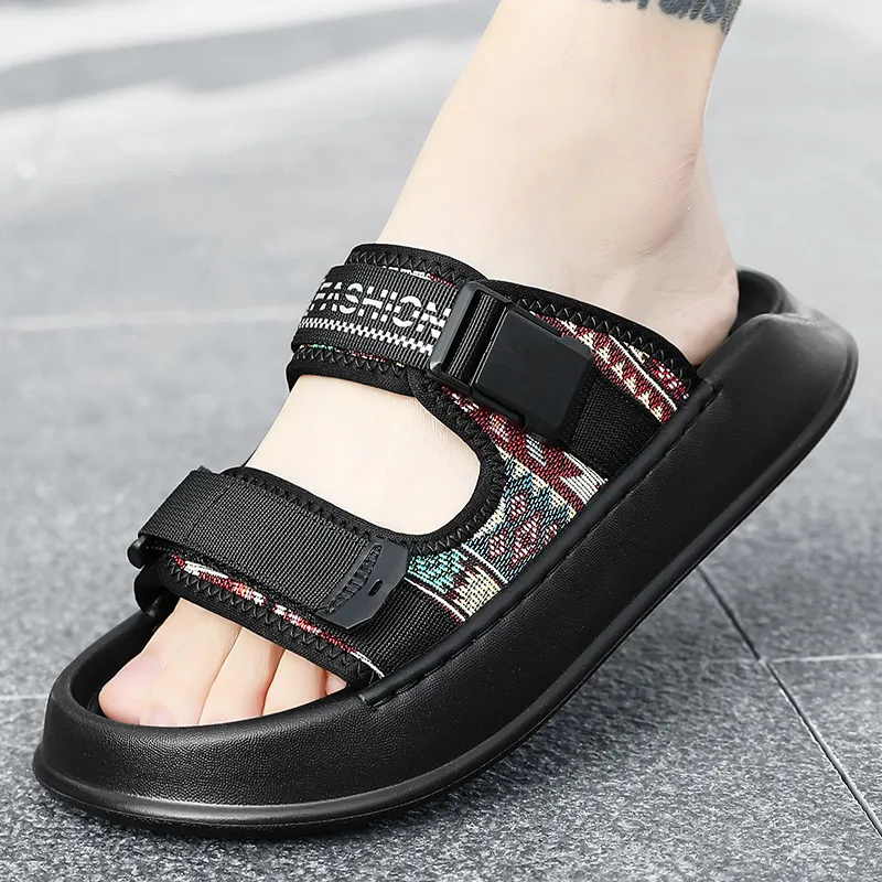 MESUCA Slip Resistant Shock Absorbers Slide Slippers Men's-4