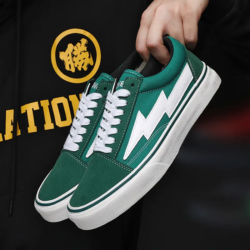 REVENFE X SPOTM x BURNING FLAME Slip Resistant, Abrasion Resistant, Breathable Low Top Canvas Shoes Unisex-53