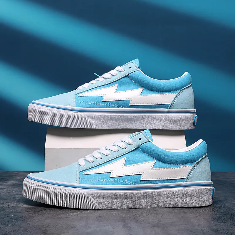 REVENFE X SPOTM x BURNING FLAME Slip Resistant, Abrasion Resistant, Breathable Low Top Canvas Shoes Unisex-44
