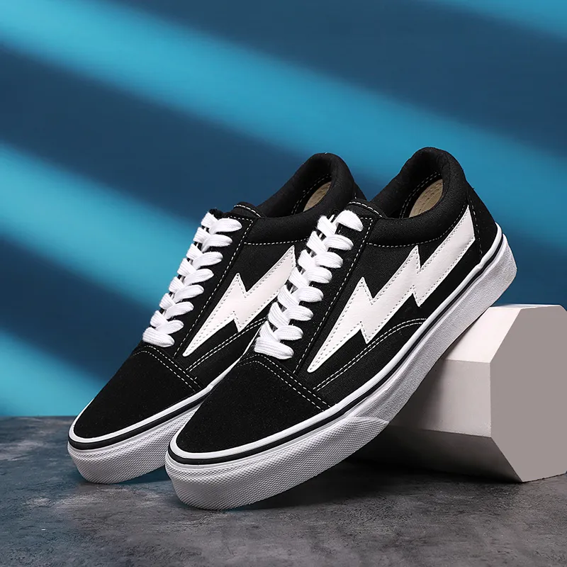 REVENFE X SPOTM x BURNING FLAME Slip Resistant, Abrasion Resistant, Breathable Low Top Canvas Shoes Unisex-24