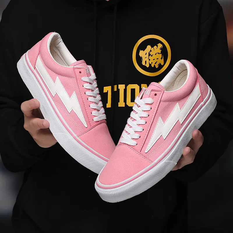 REVENFE X SPOTM x BURNING FLAME Slip Resistant, Abrasion Resistant, Breathable Low Top Canvas Shoes Unisex-47