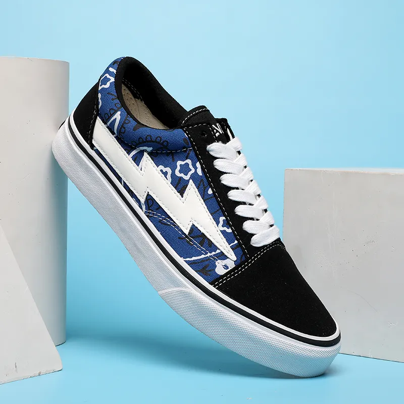 REVENFE X SPOTM x BURNING FLAME Slip Resistant, Abrasion Resistant, Breathable Low Top Canvas Shoes Unisex-63