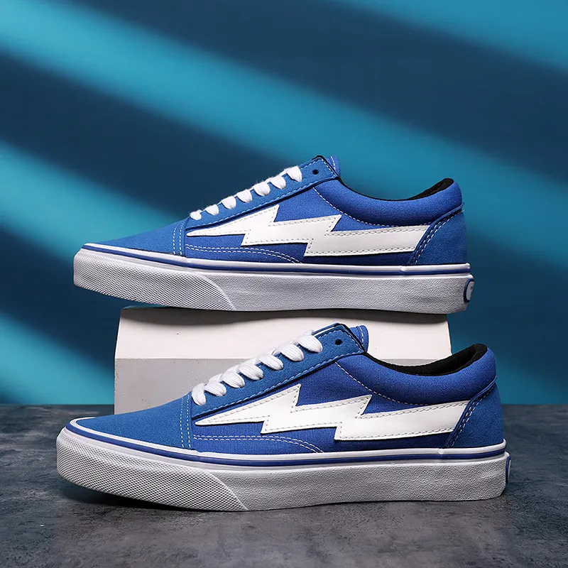 REVENFE X SPOTM x BURNING FLAME Slip Resistant, Abrasion Resistant, Breathable Low Top Canvas Shoes Unisex-39