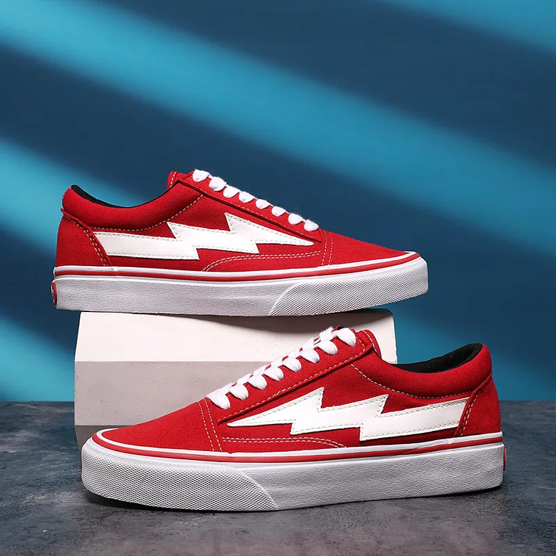 REVENFE X SPOTM x BURNING FLAME Slip Resistant, Abrasion Resistant, Breathable Low Top Canvas Shoes Unisex-18