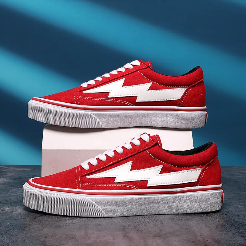 REVENFE X SPOTM x BURNING FLAME Slip Resistant, Abrasion Resistant, Breathable Low Top Canvas Shoes Unisex-19