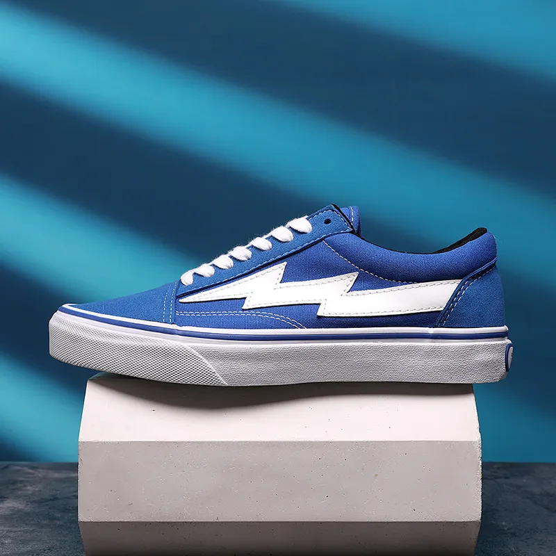 REVENFE X SPOTM x BURNING FLAME Slip Resistant, Abrasion Resistant, Breathable Low Top Canvas Shoes Unisex-37