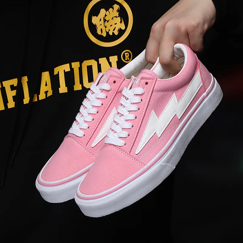 REVENFE X SPOTM x BURNING FLAME Slip Resistant, Abrasion Resistant, Breathable Low Top Canvas Shoes Unisex-48