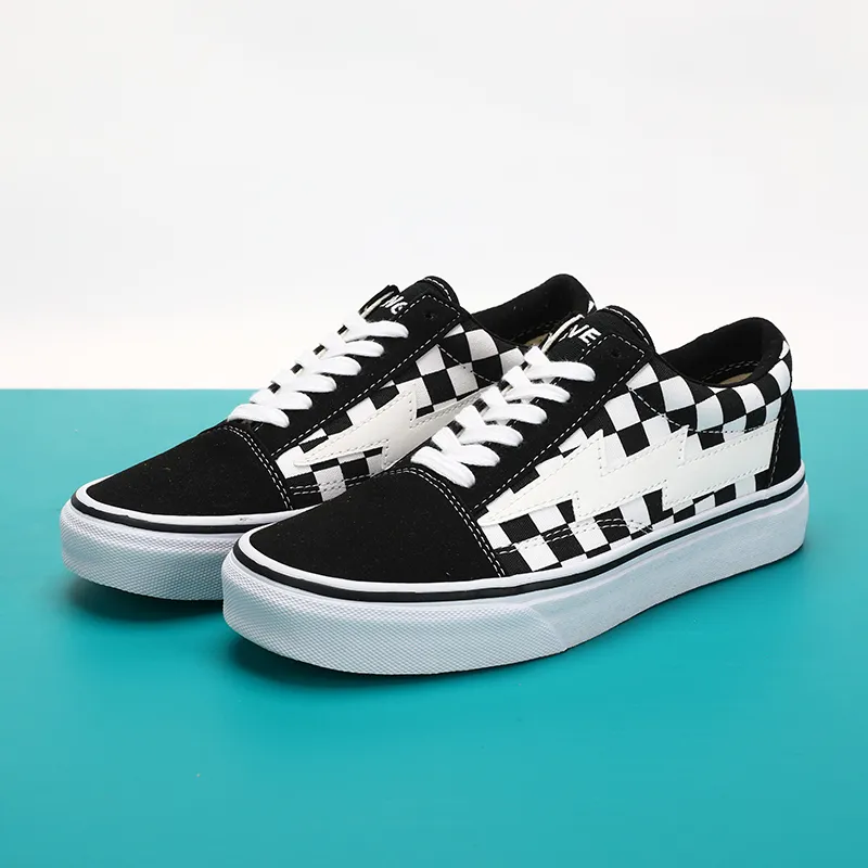 REVENFE X SPOTM x BURNING FLAME Slip Resistant, Abrasion Resistant, Breathable Low Top Canvas Shoes Unisex-33