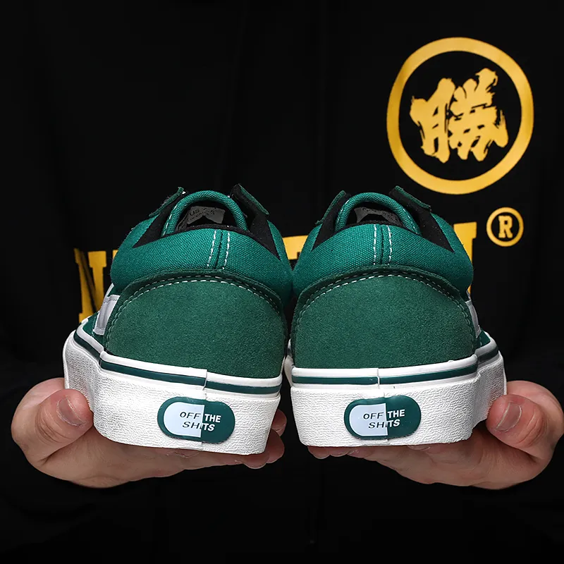 REVENFE X SPOTM x BURNING FLAME Slip Resistant, Abrasion Resistant, Breathable Low Top Canvas Shoes Unisex-54