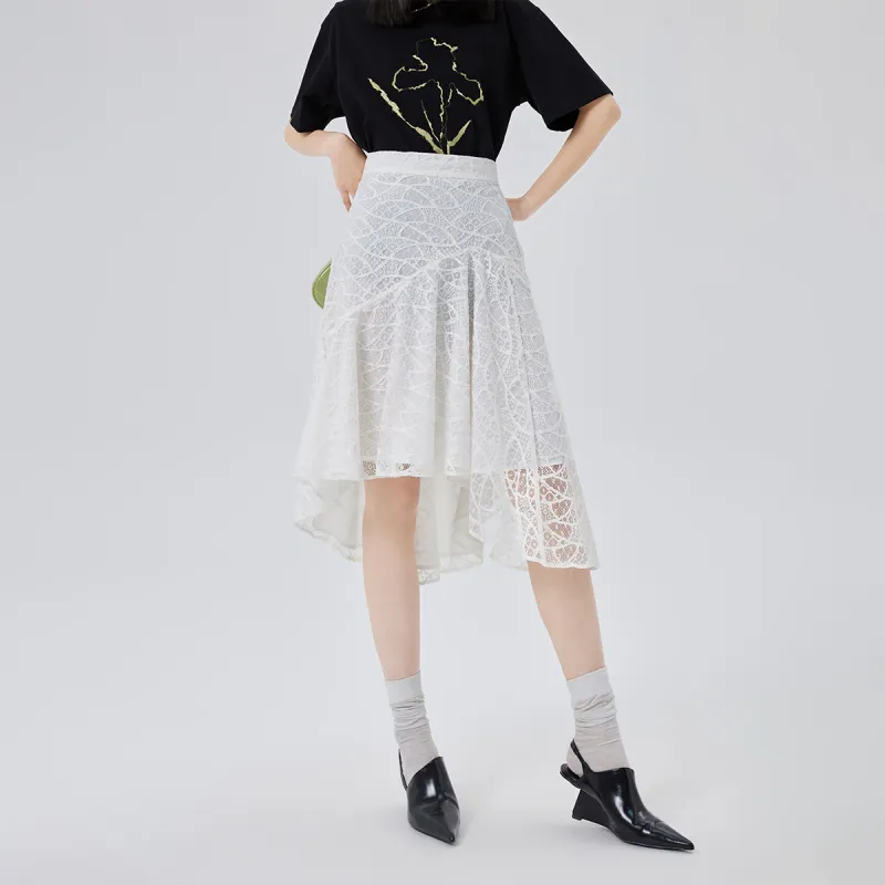 ERAL Casual Long Skirts Women's Cloud White-2
