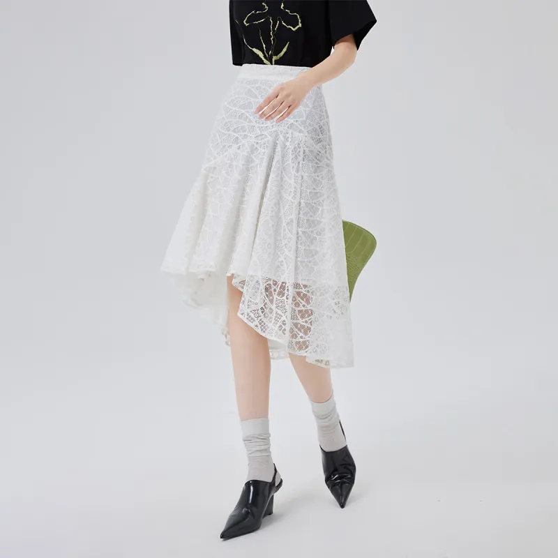 ERAL Casual Long Skirts Women's Cloud White-3