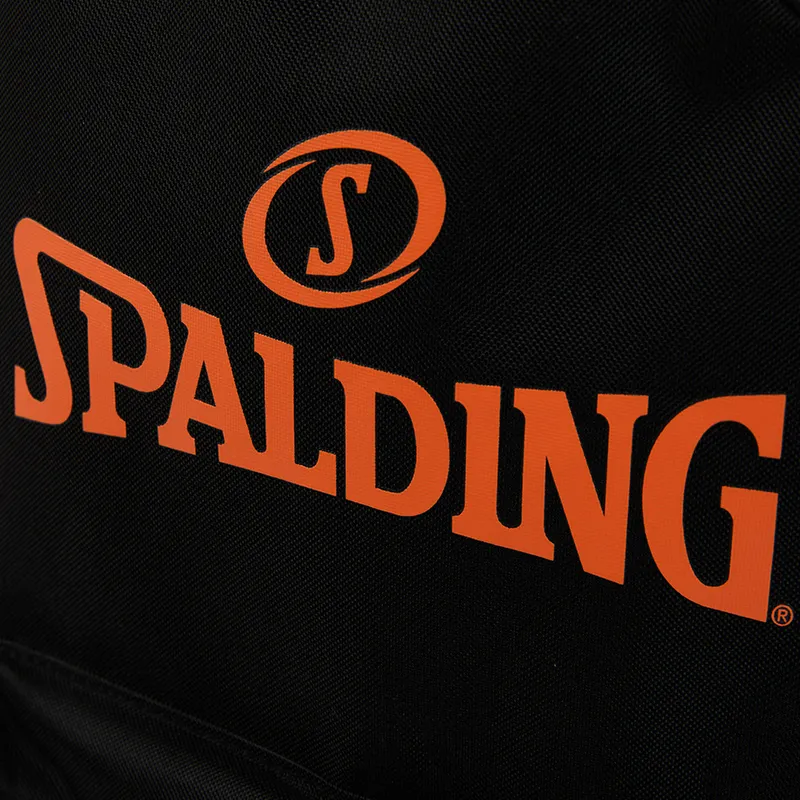 SPALDING Polyester Backpack Unisex Black Orange-3