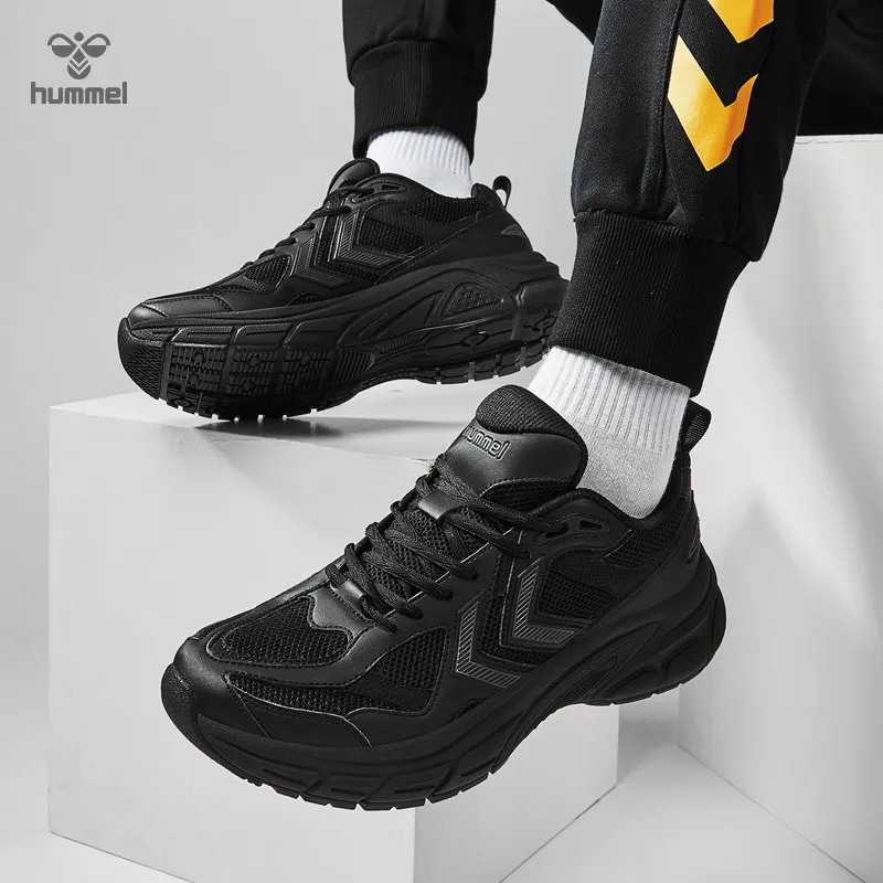 Hummel Cushioning Anti-Slip Wear-Resistant Breathability Low-Top Casual Shoes Men's Vintage Chunky Sneakers-12