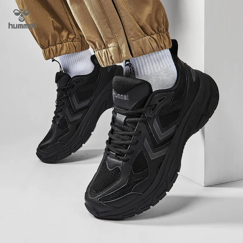 Hummel Cushioning Anti-Slip Wear-Resistant Breathability Low-Top Casual Shoes Men's Vintage Chunky Sneakers-13
