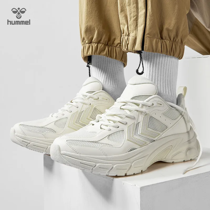 Hummel Cushioning Anti-Slip Wear-Resistant Breathability Low-Top Casual Shoes Men's Vintage Chunky Sneakers-5
