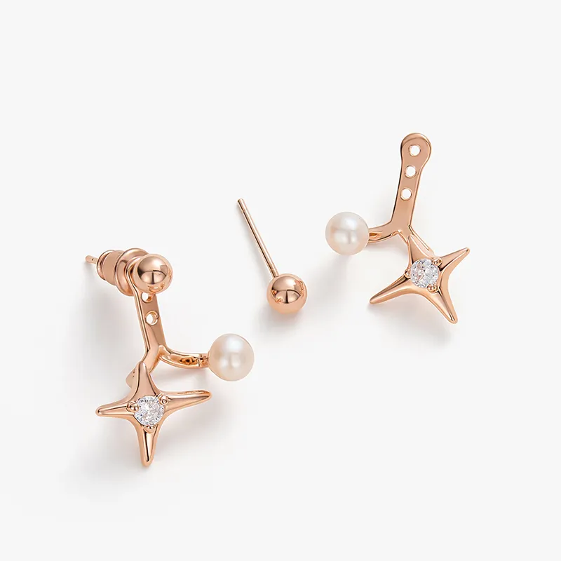 MCK 925 Silver Needles Earrings Women's-3