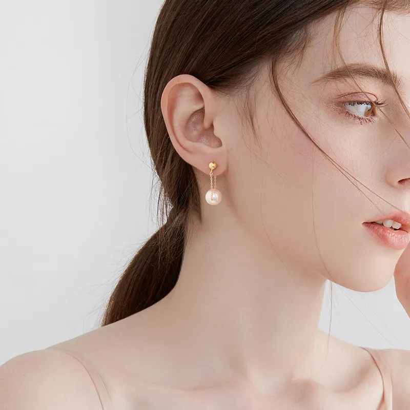 MCK Faux Pearl Earrings Women's-3