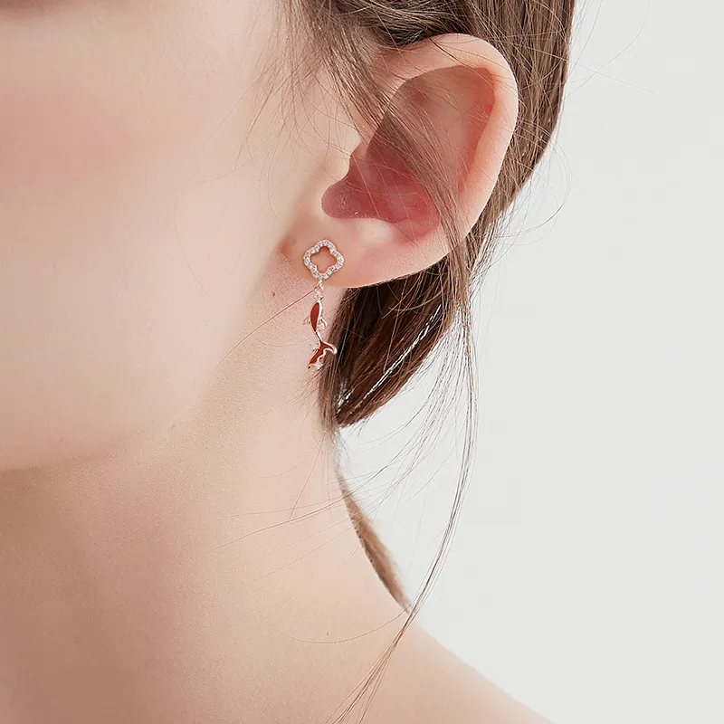 MCK 925 Sterling Silver Earrings Women's-3