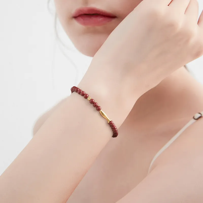 MCK 925 Sterling Silver Cinnabar Bracelets Women's-4