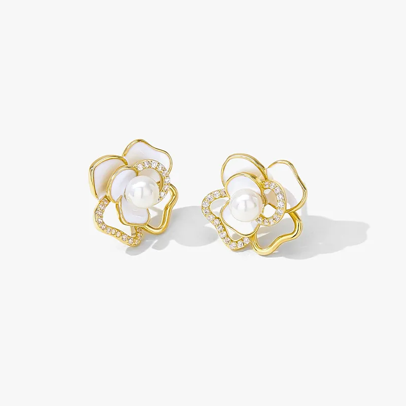 MCK 925 Sterling Silver Stud Earrings Women's-2