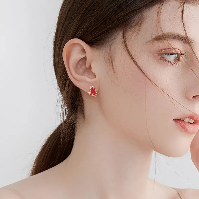 MCK 925 Sterling Silver Stud Earrings Women's-2