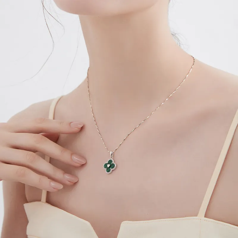 MCK Malachite Jade Necklaces Women's-3