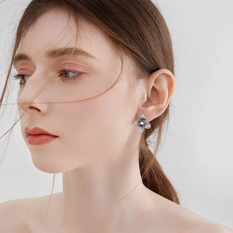 MCK 925 Silver Needles Earrings Women's-2