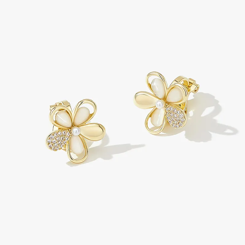 MCK Faux Pearl Clip On Earrings Women's-2