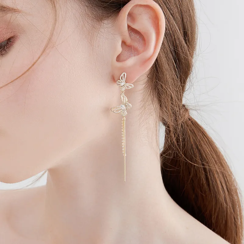 MCK 925 Silver Needles Earrings Women's-3