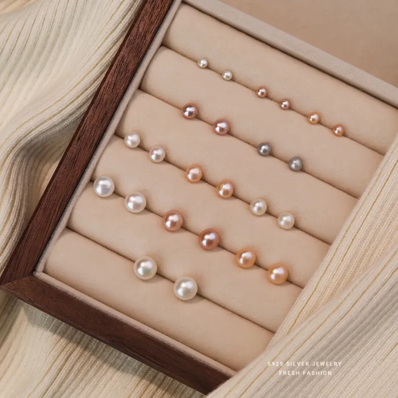 MCK S925 Silver Stud Earrings Women's-1